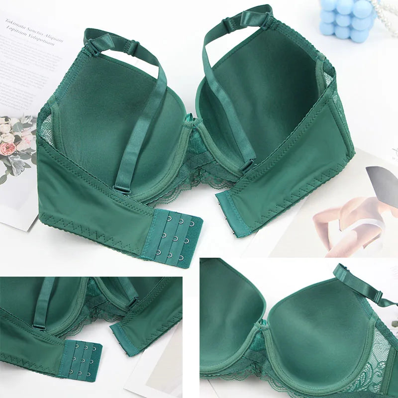DaiNaFang Push Up Breathable Bras Bow 34/75 36/80 38/85 40/90 42/95 44/100 BCDE Cup Underwear For Women Plus Size Lingerie