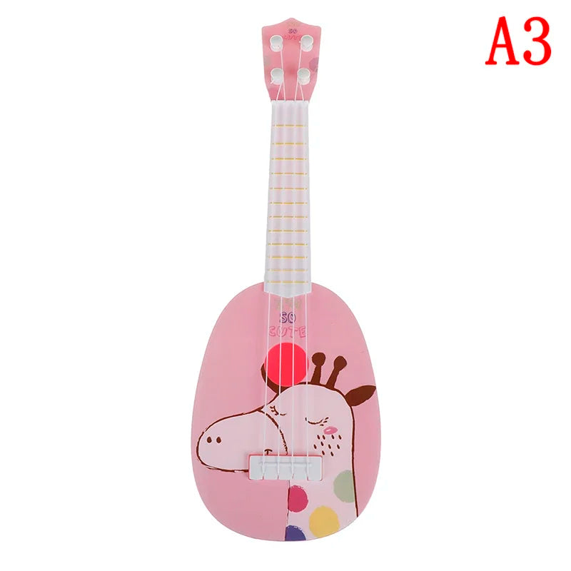 1PC 36cm Mini Guitar Children's Simulated Musical Instrument Ukulele Gift Can Play Early Education Enlightenment Music Player