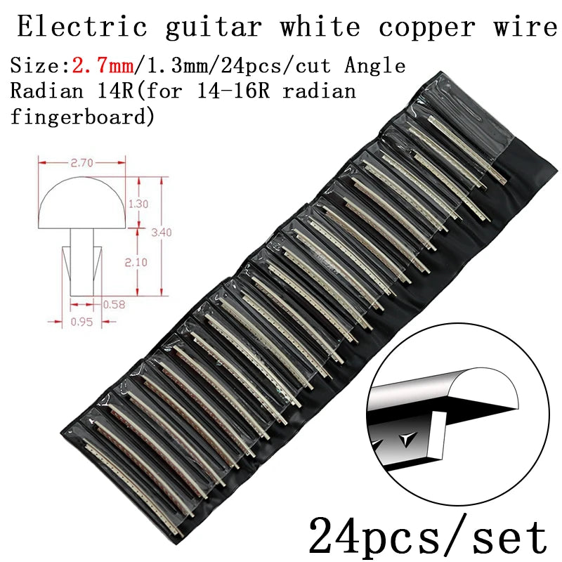 Fingerboard Frets Fret Wire For Electric Guitar Nickel Silver Stainless Steel 2.4MM 2.7mm 2.9MM Repair Material Accessories