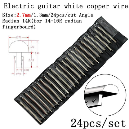 Fingerboard Frets Fret Wire For Electric Guitar Nickel Silver Stainless Steel 2.4MM 2.7mm 2.9MM Repair Material Accessories