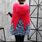 New Turkey feather waistcoat with hat and big swing, medium and long fur coat can be customized