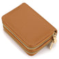 Women's Double Zipper Wallet Fashion Short Credit Card Holder with Large Capacity Coin Purse