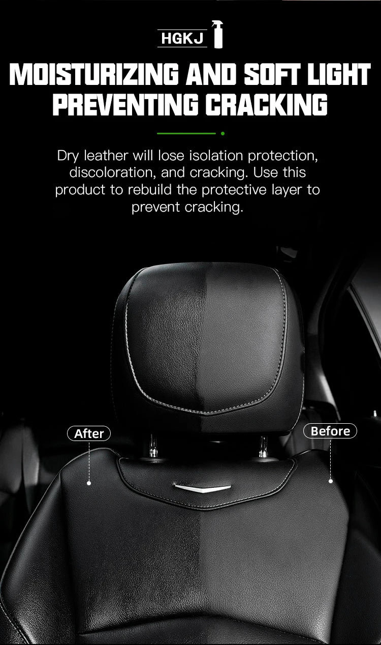 Car Plastic Leather Restorer Spray Polish Cleaner Coating Agent  Back To Black More Gloss Car Cleaning Products S3