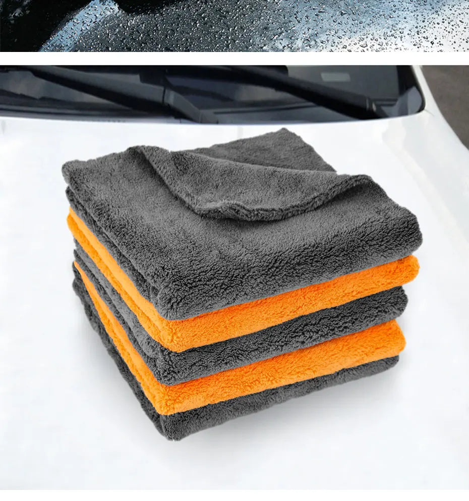 SEAMETAL 40X40cm Microfiber Towels Car Care Washing Thicken Towel Car Detailing Drying Cloth Cleaning Tool Auto Wash Accessories