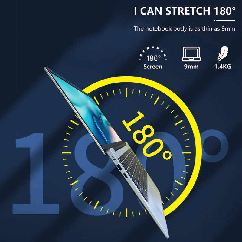 2026 New 14.1' Ultra Slim Laptop 16GB RAM 1/2TB SSD Windows 11 Pro Core I9-10980HK Notebook HD Games Office Study Computer