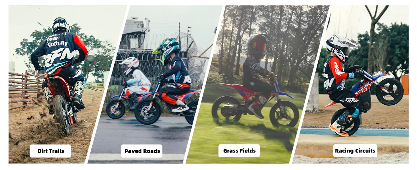 Rfn 150 Electric Dirt Bike- Off-Road Kids Electric Motorcycle, 200W, 2 Speeds, for Boys & Girls, Electric Vehicle