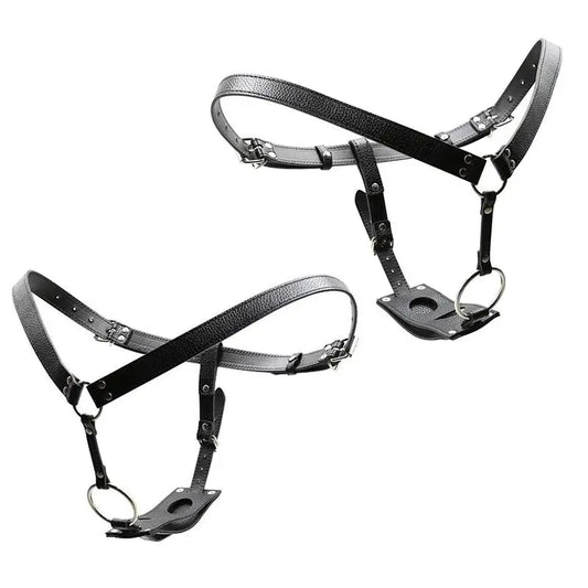 【AD】Adjustable Strapless Suspender Harness Pants Adult Sex Toys Dildos Pants with Triple Belt BDSM Gift for Women Men Beginners