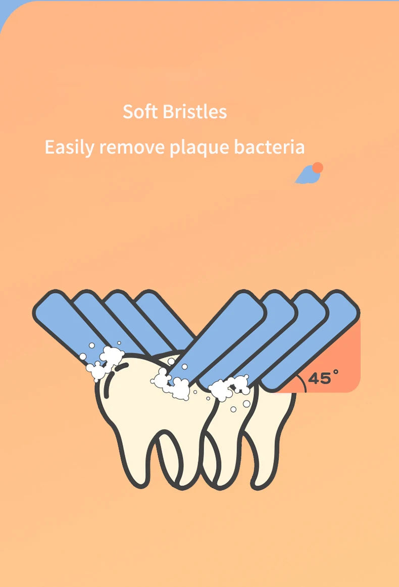 360 Degrees Electric Toothbrush Kids U Shaped Silicon Smart Sonic Teeth Tooth Brush Cartoon Pattern for Children IPX7 Waterproof