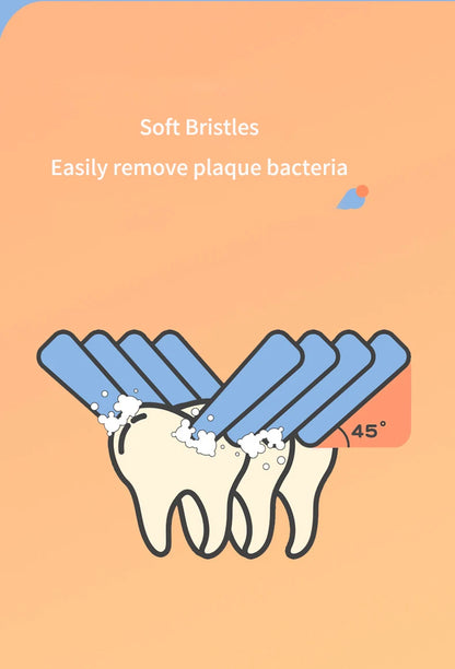 360 Degrees Electric Toothbrush Kids U Shaped Silicon Smart Sonic Teeth Tooth Brush Cartoon Pattern for Children IPX7 Waterproof