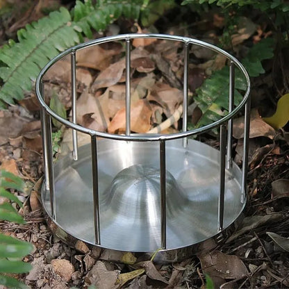Large Capacity Turtle Stainless Steel Feeder Wear Resistant Wide Mouth Reptile Water Tray Fence Design Anti-overflow