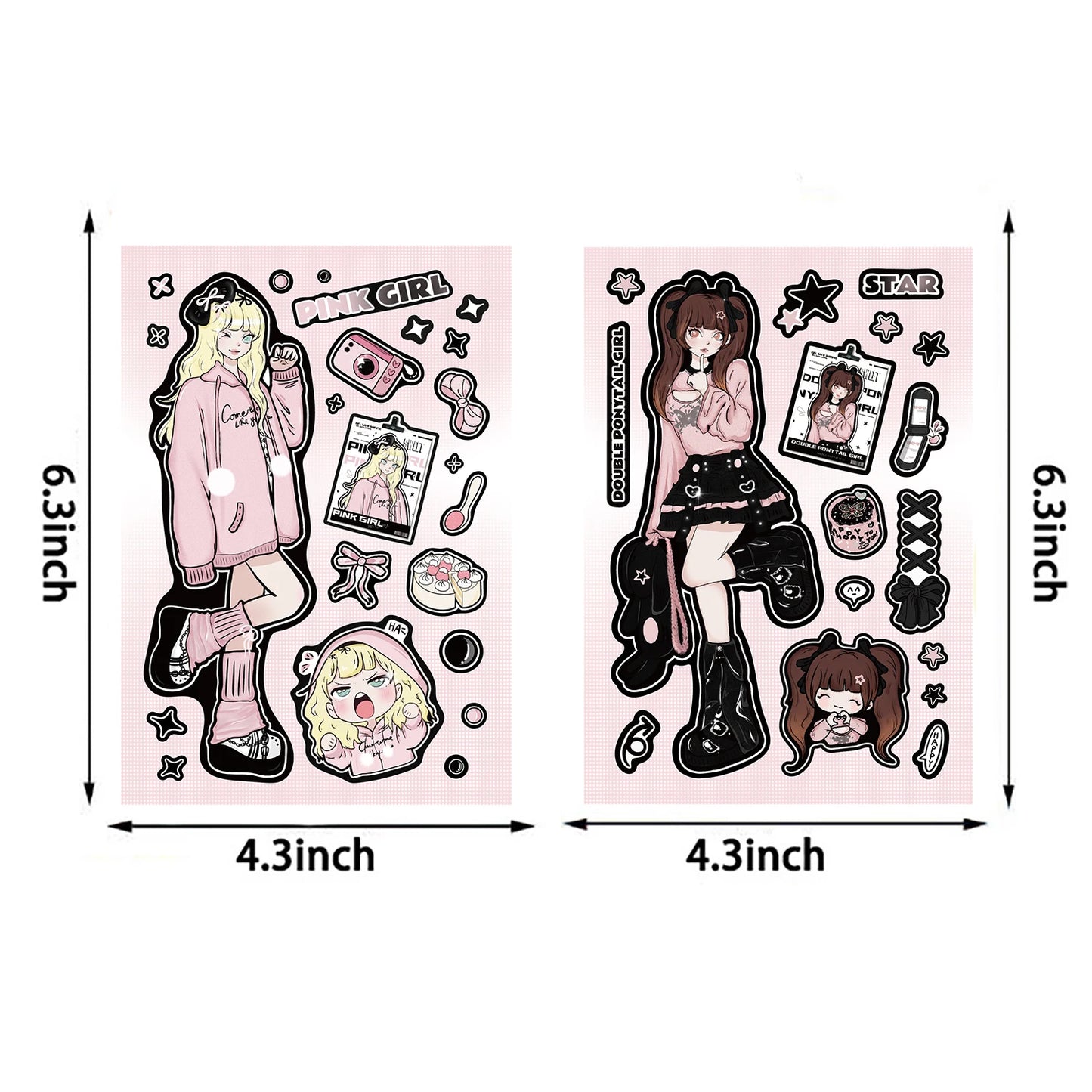 8PCS Digital Circus Collage Nostalgia Aesthetic Motorcycle Laptop Stationery Scrapbook Phone Retro Supplies Graffiti Stickers