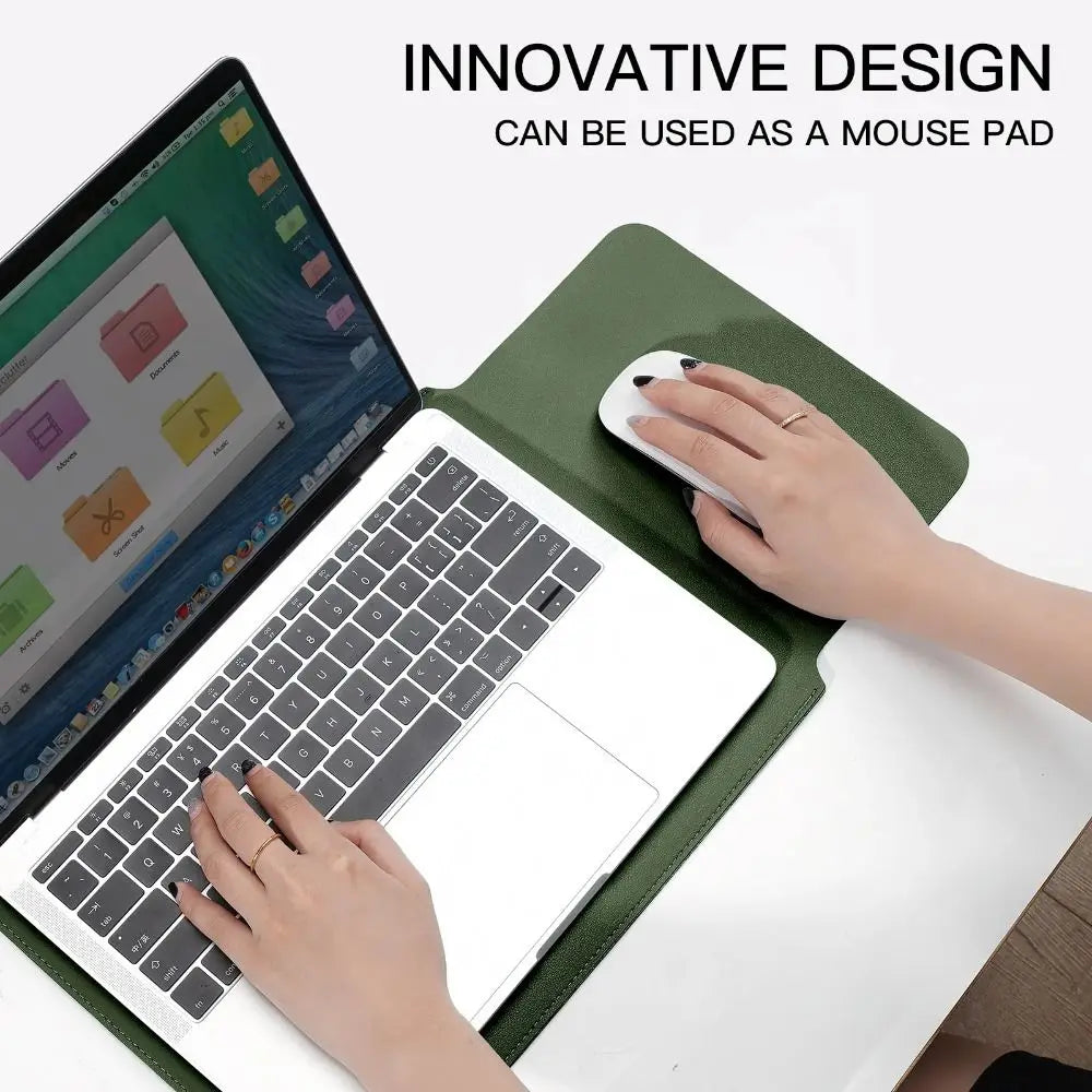 13 14 15 inch Laptop Sleeve Case Ultra Thin PU Leather Ultrabook Cover Shockproof Notebook Bag Protective Pouch