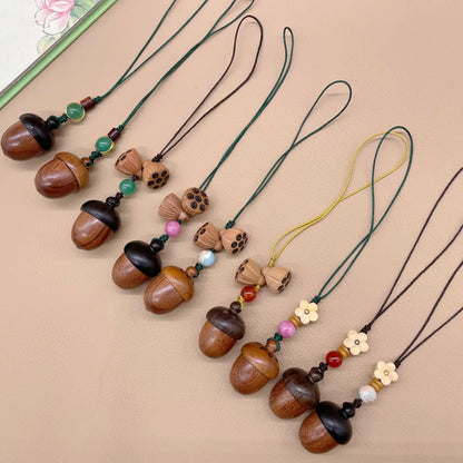 S12 Small Acorn Urn Pendant Necklace Portable Pet Ashes Keepsake for Dog Cat Memorial，Warmth Keeps Love Alive Forever.
