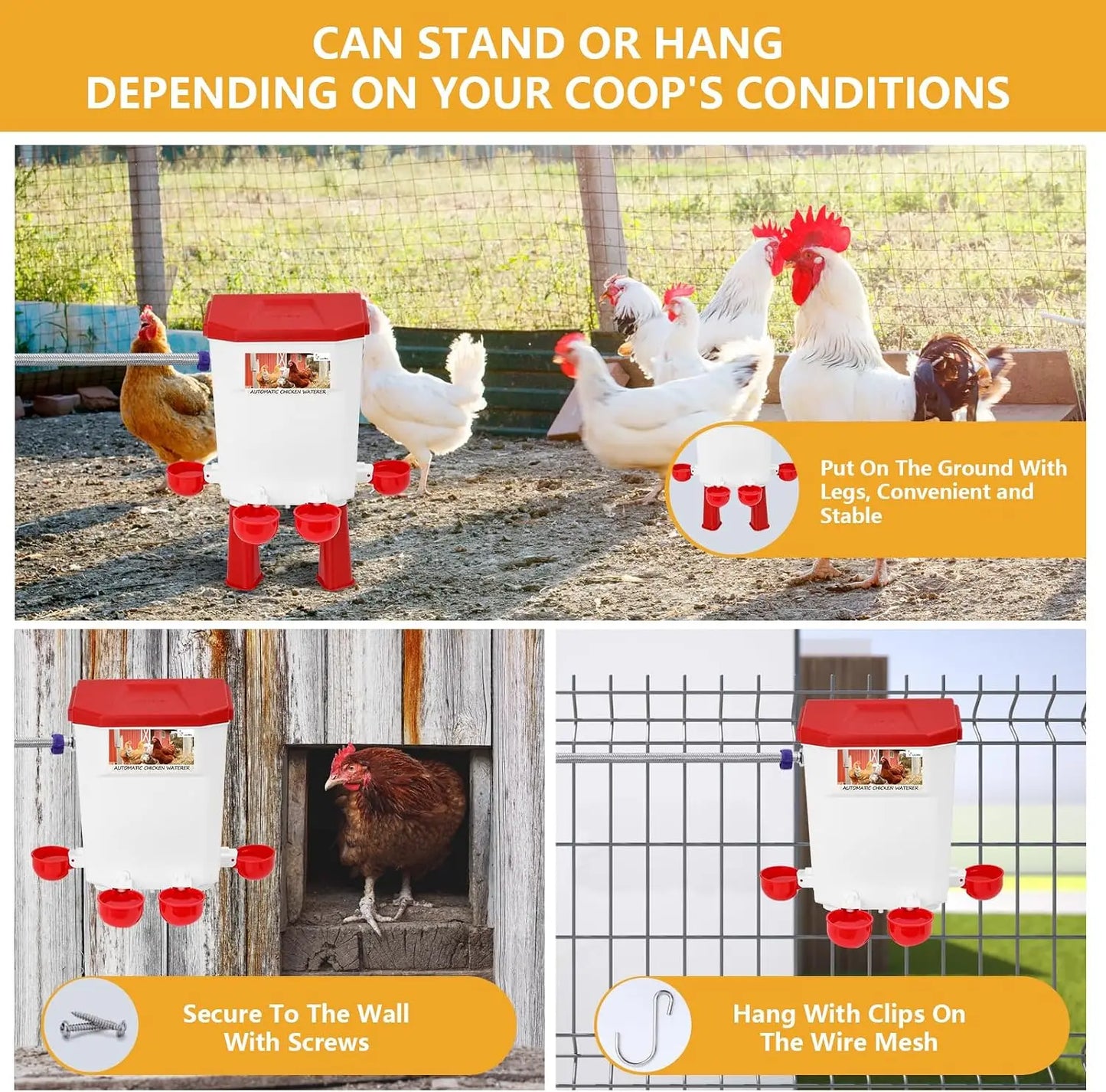 Chicken Drinking Bowl Drinking Water Quail Poultry Automatic Water Dispenser Duck and Pigeon Free Range Chicken Farm Supplies