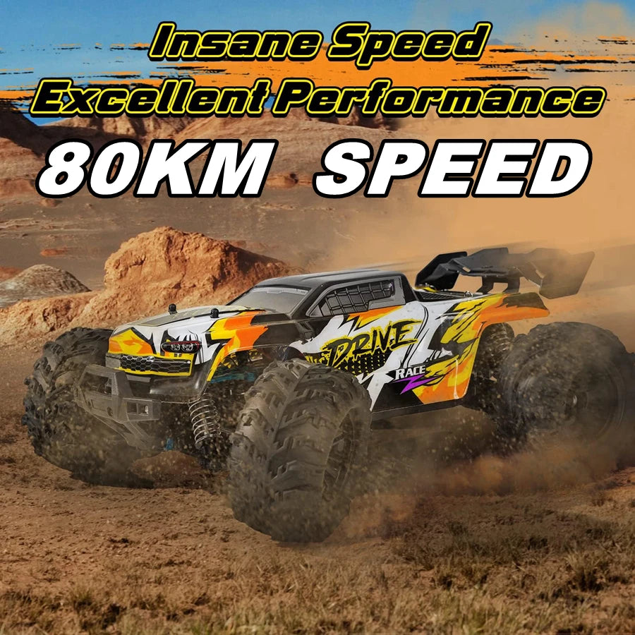4WD 1:16 80KM/H Super Brushless 50KM/H Brushed RC Car 4x4 Off Road Remote Control High Speed Drift Racing Truck Buggy Toy Gift