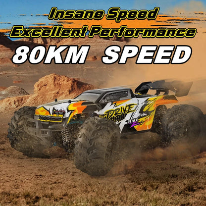 4WD 1:16 80KM/H Super Brushless 50KM/H Brushed RC Car 4x4 Off Road Remote Control High Speed Drift Racing Truck Buggy Toy Gift