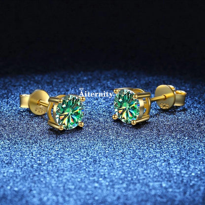 18K Plating Earrings S925 Sterling Silver D Color VVS1 Zircon Earring Stud for Women As Shinning As Diamond Wedding  Jewelry