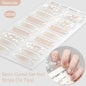 Gradient Auroras Semi Cured Gel Nail Strips Sparkly Shinning DIY Gel Polish Stickers for Nails Works with UV/LED Nail Lamps