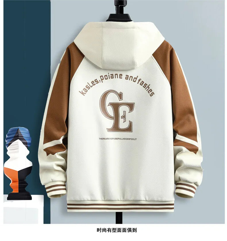 High Quality Running 2 Piece Set Hooded Jacket+Sweatpants Cardigan Long Sleeve Casual Tracksuit Men Sport Brand Clothing Suit