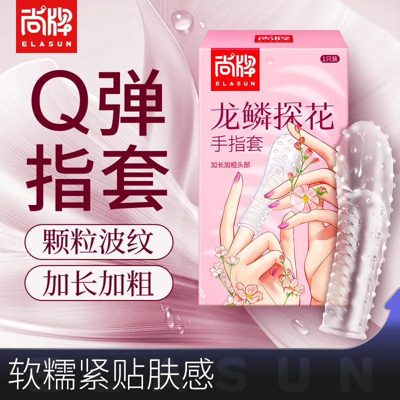 Finger Condoms Adult Sex Toys Spike Condom Women Stimulation Female Vagina Clitoris Silicone dotted Finger Coats Adult supplies