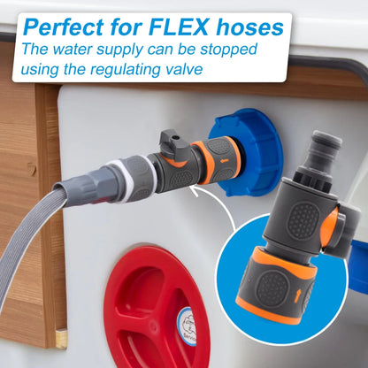 Water Tank Filling Adapter For Motorhome Caravan With Quick Coupling Base Control Set For Fuel Cap IG60 Coarse Thread Tools