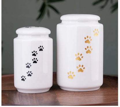 Ceramic Can urns for puppy ashes Sealed and moisture-proof pet souvenir animal funeral urn portable pet memorials and gifts