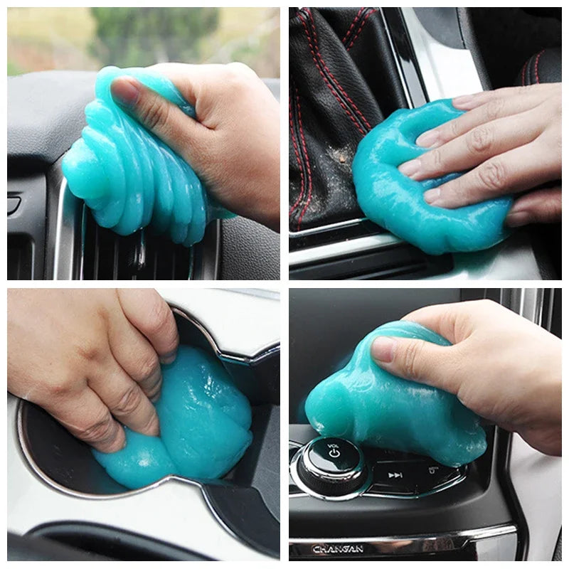 1/2 Packs Dust Remove Car Interior Cleaning Gel High Efficiency Magic Mud Keyboard Desk Cleaning Tool Car Wash Accessories