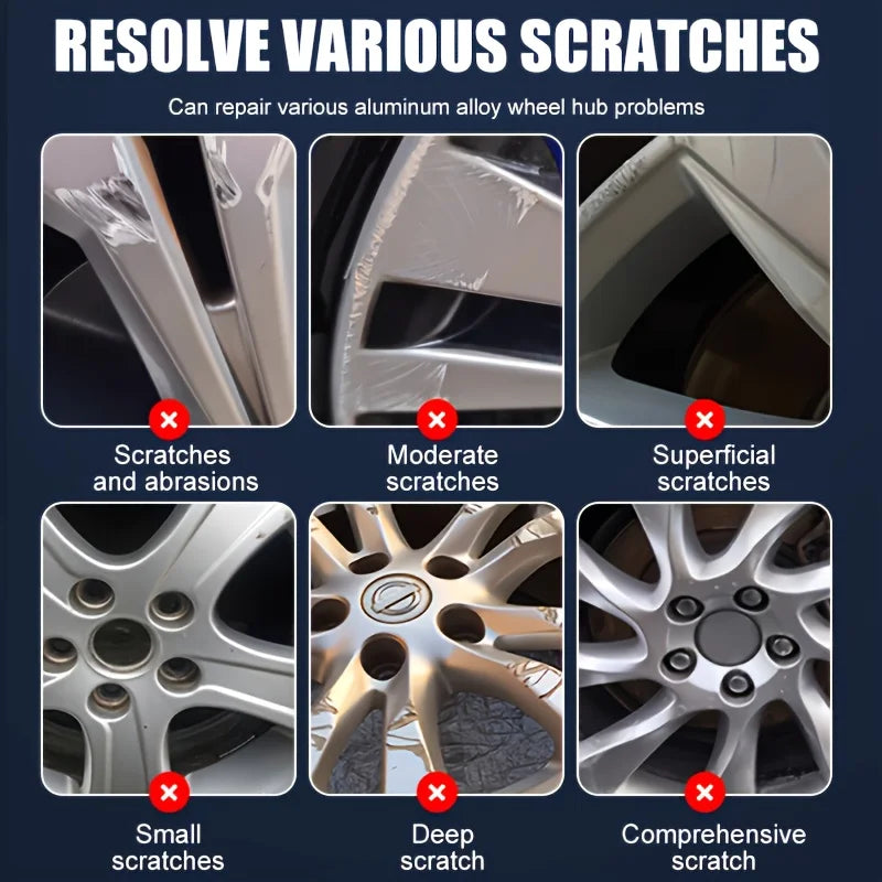 1 Piece 100g Wheel Scratch Repair Wax - Car Tire Detail Treatment and Deep Care Wheel Hub Scratch Repair Polishing Remove Wheel Scratch Wax