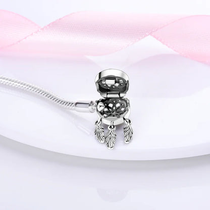 Bracelet Silver 925 Original 17-20CM Star Moon Sun Four Leaf Clover Green Zircon Bracelets Fit DIY Charms Birthday Jewelry Gifts