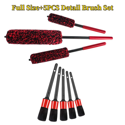 Auto Tire Wheel Detailing Brushs Set Multifunctional Car Cleaning tools for Car Rim Tire Bendable Detail Clean Easy Car Wash Too