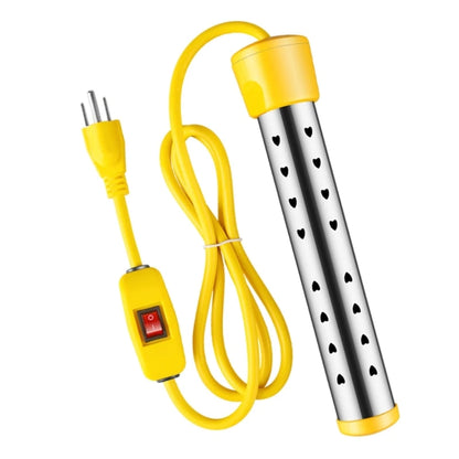 Fast Acting Heater 1500W Electric Water Heater Stainless Steel Texture Home and Office Travel Heater Suitable for Pools