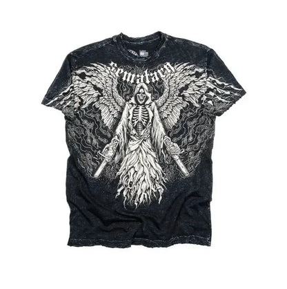 200s  Angel New Fashion Goddess Printed T Shirt Short Sleeve Female Street Popular Vintage Casual Joker Sports T Shirt Unisex
