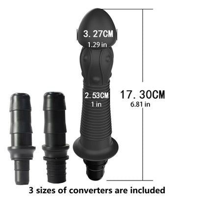 1pc Black Silicone Massage Head, Fascia Gun Massage Head, With Multiple Uses, Including Three Interfaces, Used For Fascia Gun