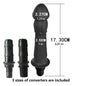 1pc Black Silicone Massage Head, Fascia Gun Massage Head, With Multiple Uses, Including Three Interfaces, Used For Fascia Gun