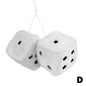 2pcs Big Long Hair Hot Stamping Dot Dice Plush Toy Cube Pendant Car Ornament Sieve Anime Car Decoration Accessories Auto Pendant