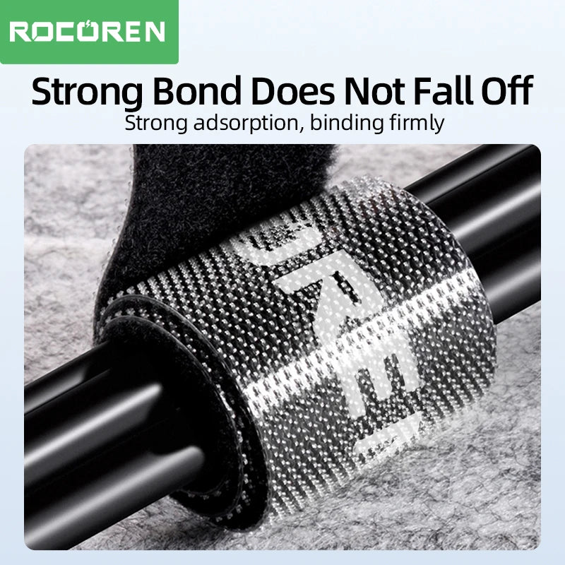 Rocoren Cable Organizer Tearable Wire Winder Ties USB Cable Management Charger Protector For Phone Mouse Earphone Cable Holder