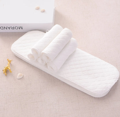 2/5/10Pcs Baby Diapers Reusable Washable Cotton Diaper Ecological Nappies Insert Cotton Cloth Breathable Absorbent Cloth Diapers