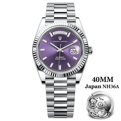 PAGANI DESIGN 2026 New Luxury Rose Gold DD40 Automatic Watch For Men 8285 Mechanical Wristwatch Men Stainless Steel Waterproof