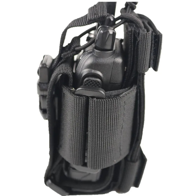 New Tactical Adjustable Walkie Talkie Holder Radio Pouch Hunting Interphone Hanging Bag Outdoor Nylon Molle Radio Pouch
