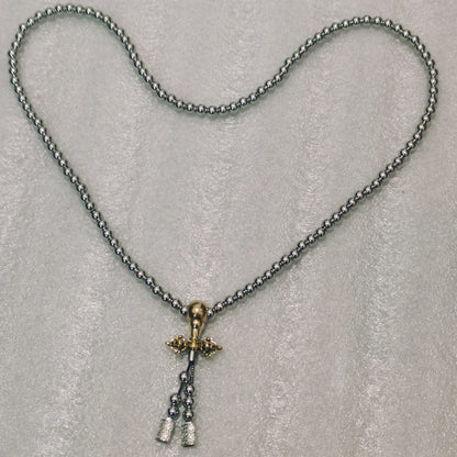 Titanium Steel Bracelet Necklace Chain Prayer Beads Self Defense Waist Faith Buddha Cross Pendant Mens Gadgets For Jewelry Gifts
