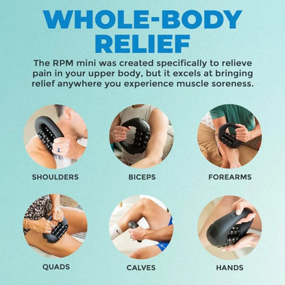 Rolling Percussive Massager, 5-Speed Spin Whole Body Relief, Deep Tissue Muscle Recovery Roller Stick for Leg Foot Calf Massager
