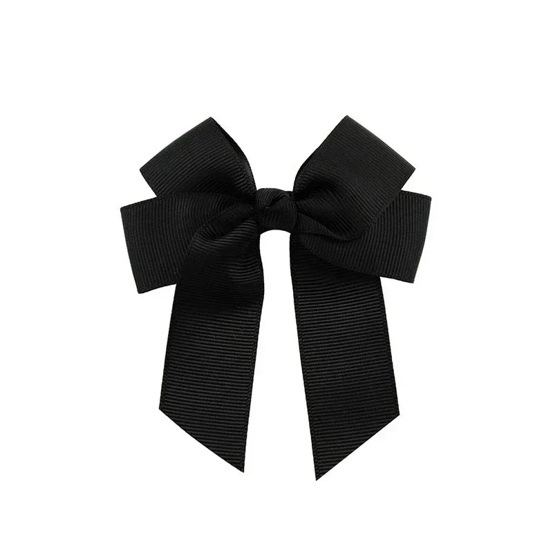 1pcs 3.6'' Solid Color Bowknot Hair Clips For Baby Girls Classic Bows Hairpins Cute Barrettes Headwear Kids Hair Accessories