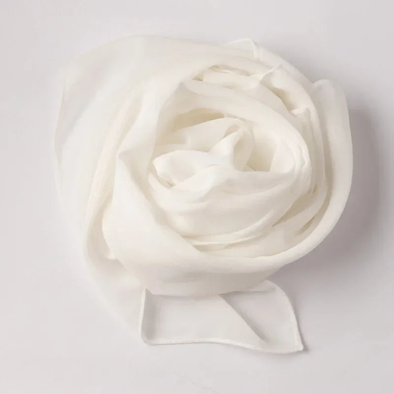 90*90cm Square Chiffon Hijab Scarf Women Solid Color Muslim Soft Head Scarf Islamic Shawls and Wraps Headband Musulman Scarves