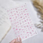 Shell Light Nail Stickers Small Fresh White Bow Ribbon Nail Charms Stickers Self Adhesive Nails 3D Decorations Parts DIY Decals