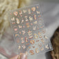 Thin and Tough Nail Stickers 3D Dark Gothic Impression Self Adhesive Nail Art Stickers European Letter Nail Decorations Stickers
