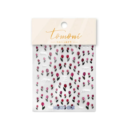 Line Flower Powder Blusher Love Heart High Quality Jelly Series Adhesive Nail Sticker Nail Art Decoration Decals Design T-2830
