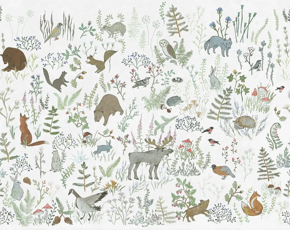 custom Animal floral American wallpaper for children's room Nordic boys and girls bedroom warm Milu deer wall paper wall cloth