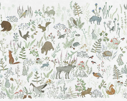 custom Animal floral American wallpaper for children's room Nordic boys and girls bedroom warm Milu deer wall paper wall cloth
