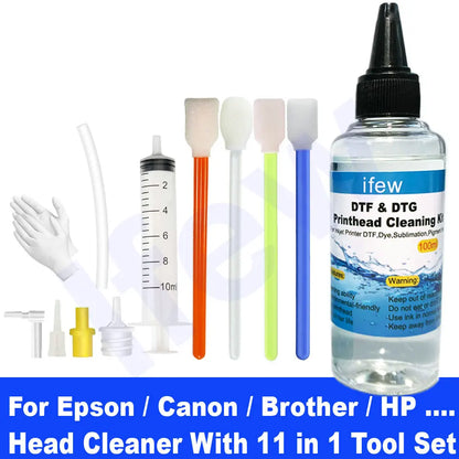 DTF Printer Head Cleaner DTF Ink Cleaning Solution Cleaning Washing Printhead Liquid for Epson DX4 DX5 DX7 L1800 L805 L800 I3200