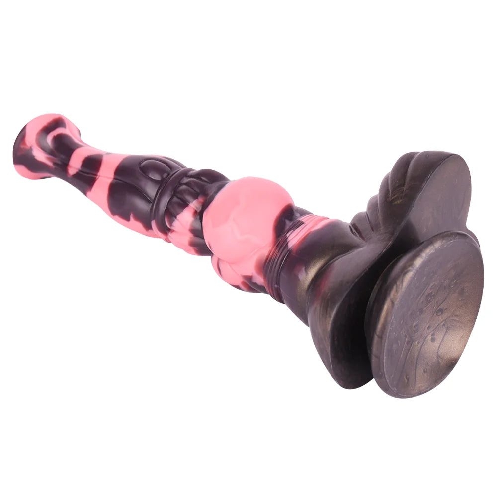 FAAK Silicone Long Penis Fantasy Knot Horse Dildo With Sucker Sex Toys For Women Anal Plug Female Masturbator Adult Games